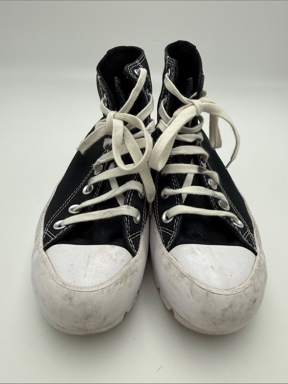 Bundle of Alexander McQueen Pastel Blue Sneakers with Pink Heel Tab and Converse - Picture 14 of 16